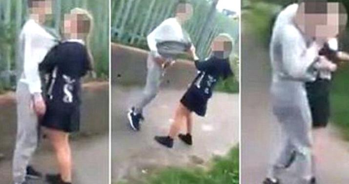 14 yaşlı qız yaşca özündən böyük oğlanı döydü – VİDEO